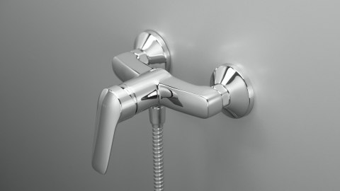 Bateria prysznicowa ścienna chrom Boro BMO_040M