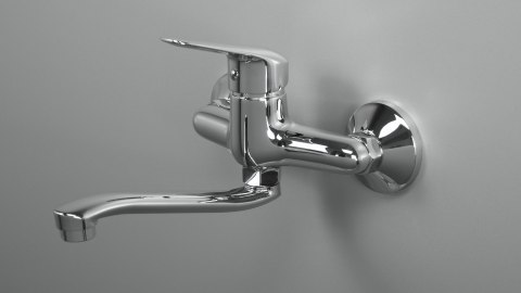 Bateria umywalkowa ścienna chrom Boro BMO_050M