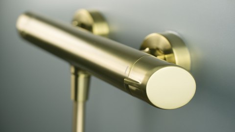 Bateria prysznicowa ścienna złoty szczotkowany Arnika BQA_R40M