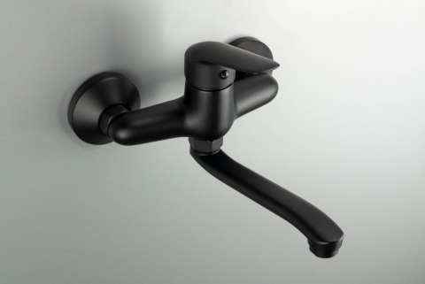 Bateria umywalkowa ścienna nero Boro BMO_N50M