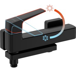 Bateria wannowa ścienna - ze składaną wylewką nero Blur BQL_N12M