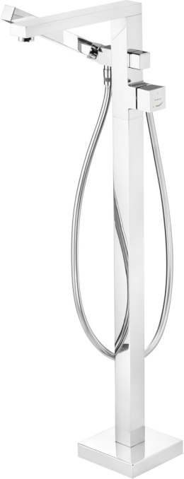 Bateria wannowa wolnostojąca z zestawem prysznicowym chrom Blur BQL_017M