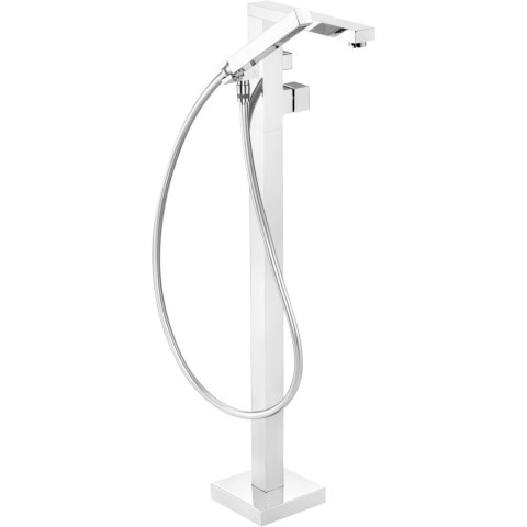 Bateria wannowa wolnostojąca z zestawem prysznicowym chrom Blur BQL_017M