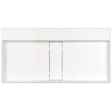 BLUR - Umywalka granitowa nablatowa 80x40 z maskownicą - alabaster - CQB_AU8S