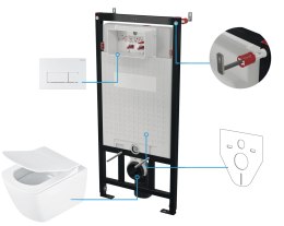 Zestaw WC podtynkowy 6 w 1 biały/bianco Blur CDZA6ZPW