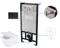 Zestaw WC podtynkowy 6 w 1 biały/nero Blur CDZN6ZPW