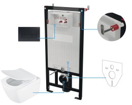 Zestaw WC podtynkowy 6 w 1 biały/nero Blur CDZN6ZPW