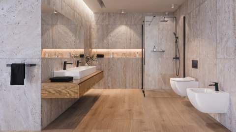 Zestaw WC podtynkowy 6 w 1 biały/nero Blur CDZN6ZPW