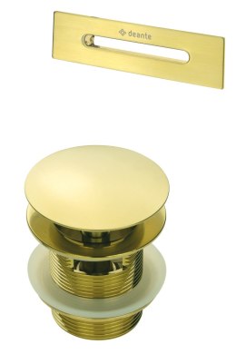 Zestaw akcesoriów do wanny korek i przelew - złoty szczotkowany KYY_R10B