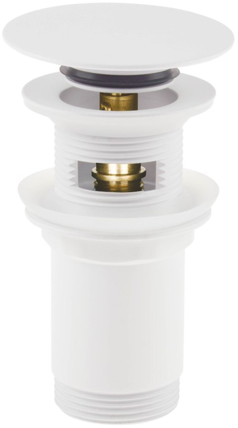 CLICK-CLACK - Korek do umywalki lub bidetu z tuleją - uniwersalny - bianco - NHC_A10U