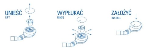 EASY-CLEAN - Syfon do brodzika czyszczony od góry - chrom - NHC_029C