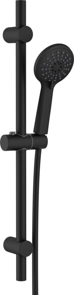 Zestaw prysznicowy 3-funkcyjny z drążkiem nero Jasmin NGJ_N51K