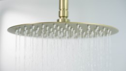 Deszczownica z baterią prysznicową złoty szczotkowany Arnika NQA_R41K