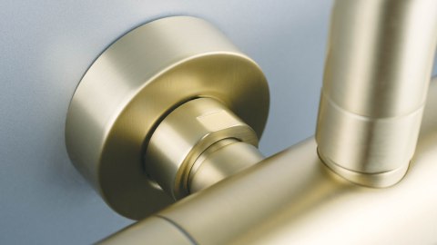 Deszczownica z baterią prysznicową złoty szczotkowany Arnika NQA_R41K