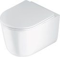JASMIN - Miska WC z deską bezkołnierzowa - spłukiwanie wirowe - biały - CDJD6ZPW