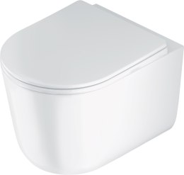 JASMIN - Miska WC z deską bezkołnierzowa - spłukiwanie wirowe - biały - CDJD6ZPW