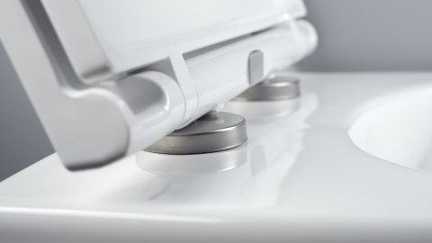 JASMIN - Miska WC z deską bezkołnierzowa - spłukiwanie wirowe - biały - CDJD6ZPW