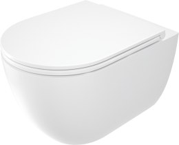 ROUND - Miska WC z deską bezkołnierzowa - biały - CGRD6ZPW