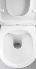 ROUND - Miska WC z deską bezkołnierzowa - biały - CGRD6ZPW