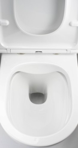 ROUND - Miska WC z deską bezkołnierzowa - biały - CGRD6ZPW