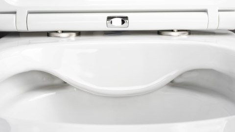 ROUND - Miska WC z deską bezkołnierzowa - biały - CGRD6ZPW