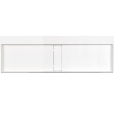 BLUR - Umywalka granitowa nablatowa - z maskownicą - alabaster - CQB_AU2S