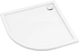 FUNKIA EVO - Kabina prysznicowa z brodzikiem półokrągła 90x90 cm - nero - KYPPN099P