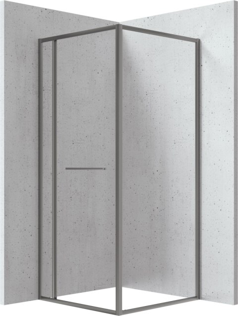 BLUR - Kabina prysznicowa kwadratowa 90x90 cm - titanium KQB_D099P