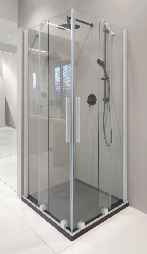 Kabina prysznicowa kwadratowa 90x90 cm PRIZMA bianco - KPNAP09P09