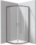 FUNKIA EVO - Kabina prysznicowa z brodzikiem półokrągła 90x90 cm - titanium - KYPPD099P