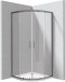 FUNKIA EVO - Kabina prysznicowa z brodzikiem półokrągła 90x90 cm - titanium - KYPPD099P