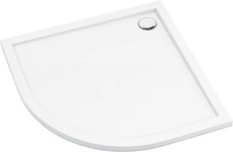 FUNKIA EVO - Kabina prysznicowa z brodzikiem półokrągła 90x90 cm - titanium - KYPPD099P