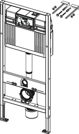 TECEbase – Uniwersalny stelaż podtynkowy do WC ze wspornikami (H=112 cm) 9400407