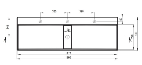 BLUR - Umywalka granitowa nablatowa - z maskownicą - alabaster - CQB_AU2S