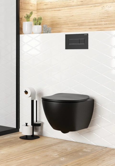 Zestaw WC podtynkowy 6 w 1 biały/nero Blur CDZN6ZPW