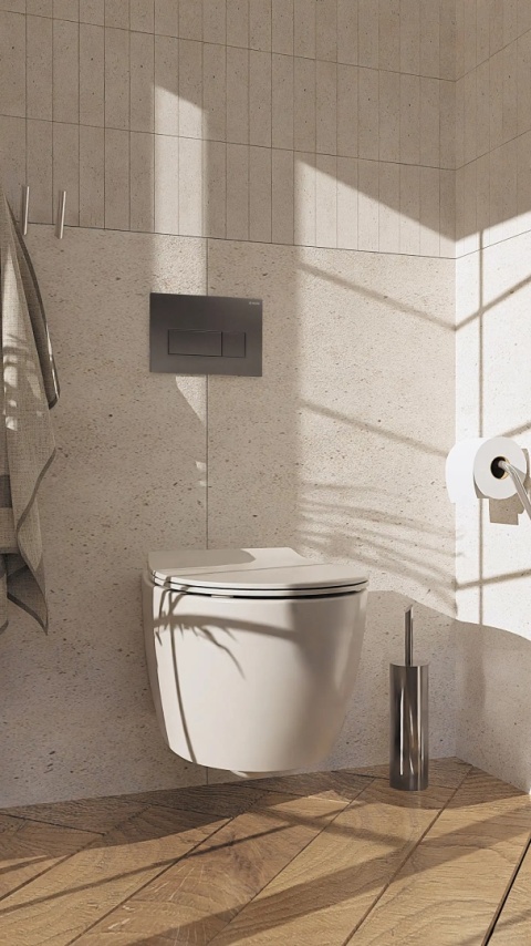 Zestaw WC podtynkowy 6 w 1 biały/titanium Blur CDZT6ZPW