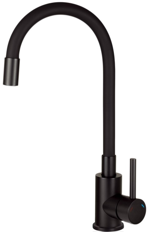 Zlewozmywak granitowy z baterią 1-komorowy z ociekaczem i syfonem - grafit metalik Corio ZRCPG113