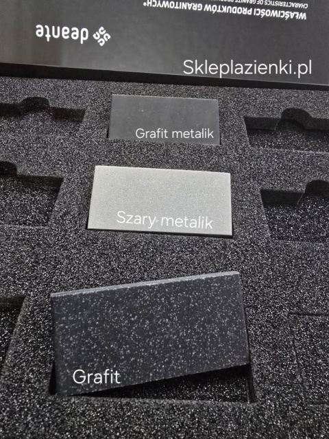 Zlewozmywak granitowy z baterią z elastyczną wylewką - grafit Corio ZRCP2113